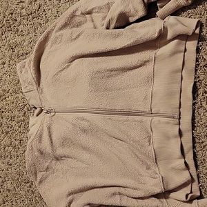 Gilly Hicks brown cropped zip up hoodie